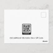 Eleganter Beruflicher Real Anwesen Marketing QR Co Postkarte (Rückseite)
