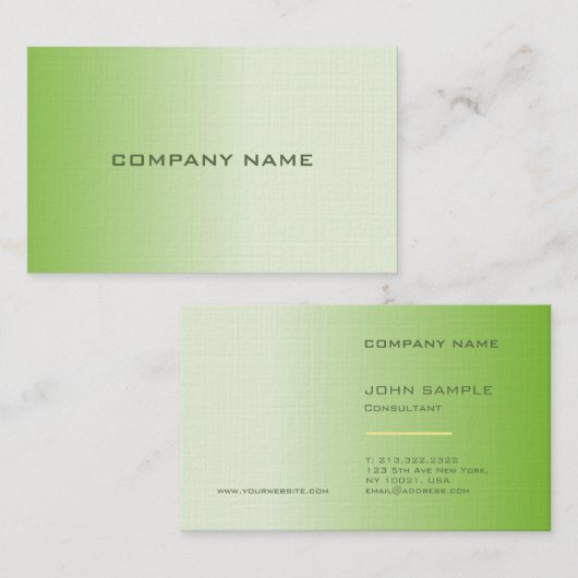 Eleganter Beruflicher Schlichter Premium Linen Lux Visitenkarte (Vorne/Hinten)