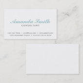 Eleganter beruflicher schlichter weißer visitenkarte (Vorne/Hinten)