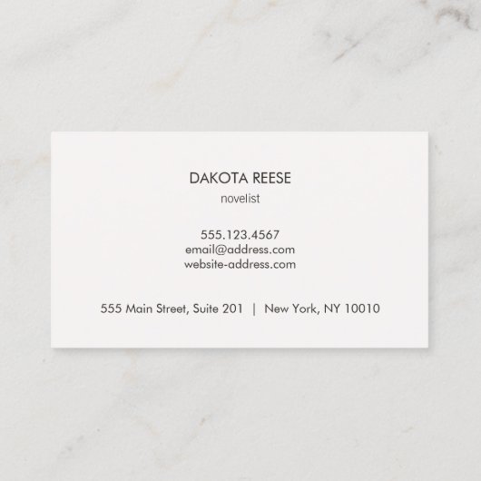 Eleganter Beruflicher schwarzer Alligator Leder Visitenkarte (Rückseite)