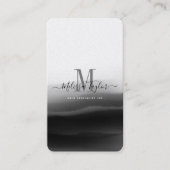 Eleganter Beruflicher Schwarzer Pinsel Mit Monogra Visitenkarte (Vorderseite)