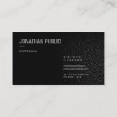 Eleganter Beruflicher Vorlagenschwarz Visitenkarte (Rückseite)