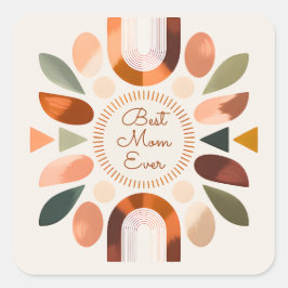 Eleganter Best Mom Ever Boho Aufkleber 