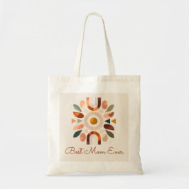 Eleganter Best Mom Ever Boho-Tasche Geschenk Tragetasche