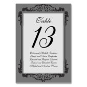 Eleganter bezauberter Forest Gothic-Blüh Tischnummer (Rückseite)