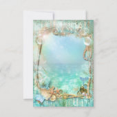 Eleganter bezauberter Strand mit vielen Dankeschön Dankeskarte (Rückseite)