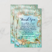 Eleganter bezauberter Strand mit vielen Dankeschön Dankeskarte (Vorne/Hinten)