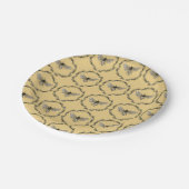 Eleganter Bienen-Druck-Teller Pappteller (Schrägansicht)