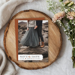 Eleganter Bilderrahmen Foto-Overlay Save-the-Date Save The Date