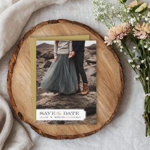 Eleganter Bilderrahmen mit Foto-Overlay zur Speich Save The Date