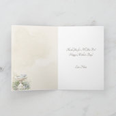 Eleganter Birdbath Mother Day Feiertagskarte (Innenseite)