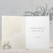 Eleganter Birdbath Mother Day Feiertagskarte