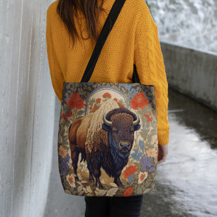 Eleganter Bison William Morris Inspiriert Tasche