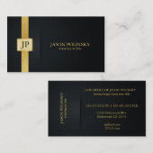 Eleganter Black and Gold Anwalt auf dem Rechtsweg Visitenkarte (Vorne/Hinten)
