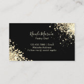 Eleganter Black and Gold Cupcake Bäckerei Konditor Visitenkarte (Rückseite)
