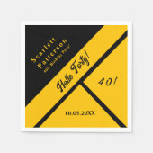 Eleganter Black and Gold Luxury Chic 40. Geburtsta Serviette (Vorderseite)