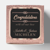 Eleganter Black and Rose Gold Glitzer Geschenkschachtel (Oben)