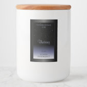 Eleganter Black Blue Gradient Product Labels Glitz Lebensmitteletikett (Vorderseite)