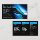 Eleganter Black Blue Mobile Auto Car Wash Detailin Visitenkarte (Vorne/Hinten)