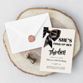 Eleganter Black Bow 40. Geburtstagsfeier Einladung