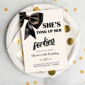 Eleganter Black Bow 50. Geburtstagsfeier Einladung