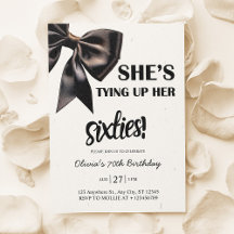 Eleganter Black Bow 70. Geburtstag