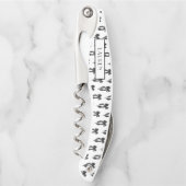 Eleganter Black Bow-Individuelle Name Kellnermesser (Vorderseite)