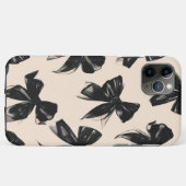 Eleganter Black Bow Muster iPhone Case (Rückseite (Horizontal))