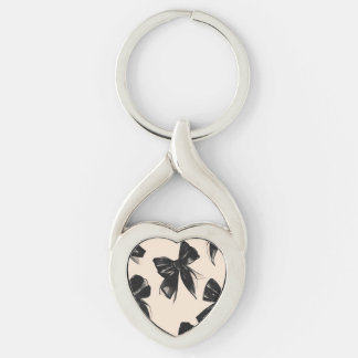 Eleganter Black Bow Muster iPhone Case Schlüsselanhänger