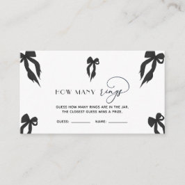 Eleganter Black Bow rät, wie Rings Game Begleitkarte