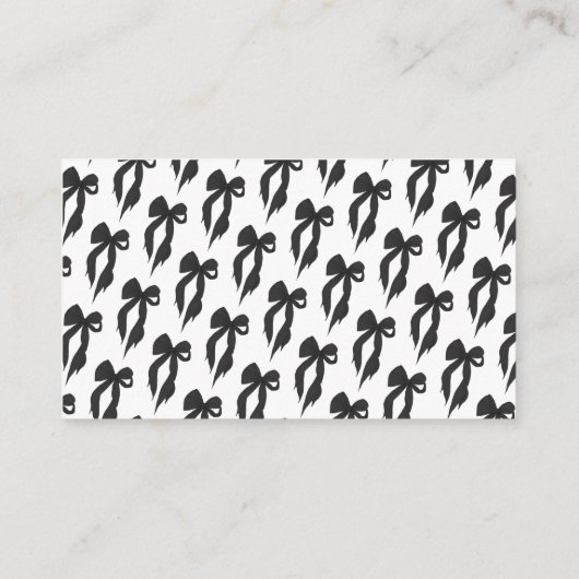 Eleganter Black Bow rät, wie Rings Game Begleitkarte (Rückseite)