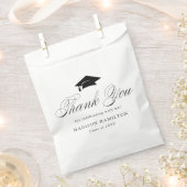 Eleganter Black Calligraphy Abschluss Vielen Dank Geschenktütchen (Ausgeschnitten)