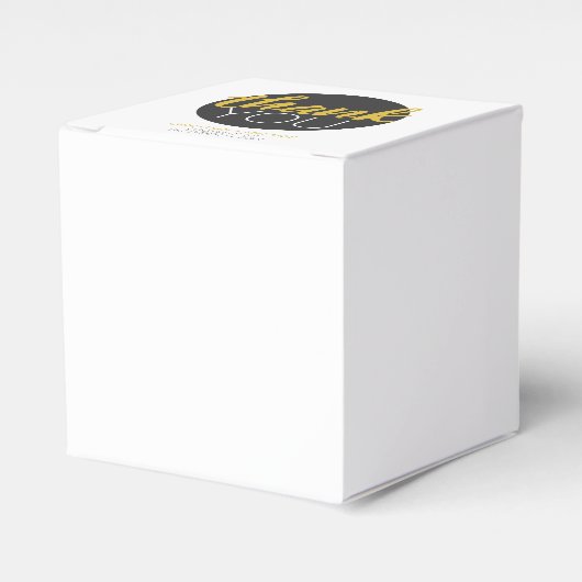 Eleganter Black Circle Gold Vielen Dank für Ihre H Geschenkschachtel (Vorderseite)