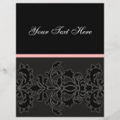 Eleganter Black DAMASK Flyer (Vorne)