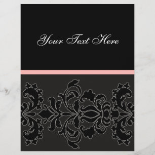 Eleganter Black DAMASK Flyer