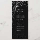 Eleganter Black Diamond Spider Web Flat 4 Course Menükarte (Vorderseite)