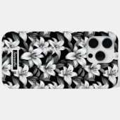 Eleganter Black Floral Muster Telefon Fall Case-Mate iPhone Hülle (Rückseite (Horizontal))