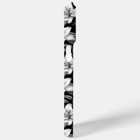 Eleganter Black Floral Muster Telefon Fall Case-Mate iPhone Hülle (Rückseite / Rechts)