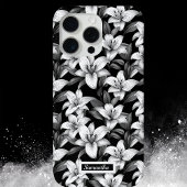 Eleganter Black Floral Muster Telefon Fall Case-Mate iPhone Hülle