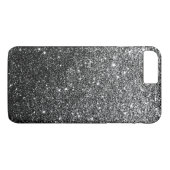 Eleganter Black Glitzer Luxus Case-Mate iPhone Hülle (Rückseite (Horizontal))