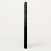 Eleganter Black Glitzer Ombre Monogram Case-Mate iPhone Hülle (Hinten/Rechts)