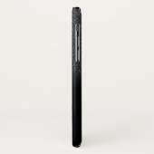 Eleganter Black Glitzer Ombre Monogram Case-Mate iPhone Hülle (Hinten/Links)