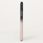 Eleganter Black Glitzer Ombre Rose Gold Monogram Case-Mate iPhone Hülle (Hinten/Rechts)