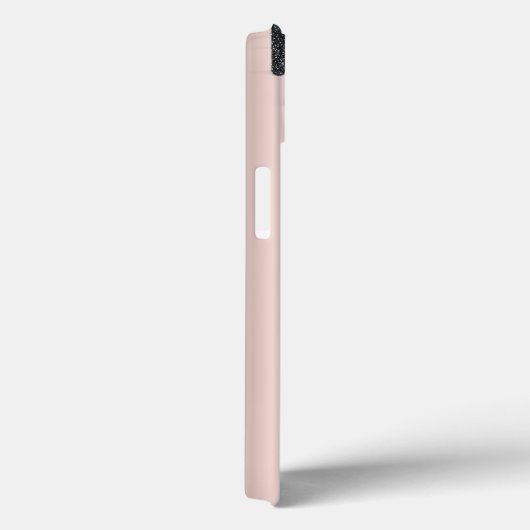 Eleganter Black Glitzer Tropfen Rose Gold Case-Mate iPhone Hülle (Rückseite / Rechts)