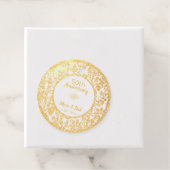 Eleganter Black & Gold Damask Geschenkanhänger (Mit Box)
