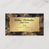 Eleganter Black & Gold Glitzer Aquarell Schöne Wel Visitenkarte (Rückseite)