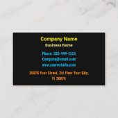 Eleganter Black Gold Glitzer - Einzigartiger Luxus Visitenkarte (Rückseite)