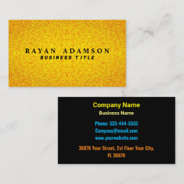 Eleganter Black Gold Glitzer - Einzigartiger Luxus Visitenkarte