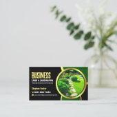 Eleganter Black Gold Landscaping Service Visitenkarte (Stehend Vorderseite)