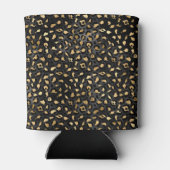 Eleganter Black Gold Leopard Cheetah Tierdruck Dosenkühler (Rückseite)
